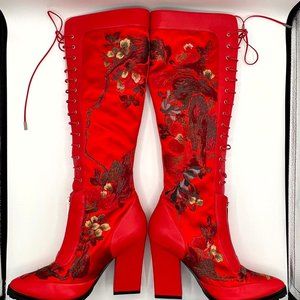 Runway Boots - Exquisite Embroidered Boots from Shiatzy Chen 8.5/9